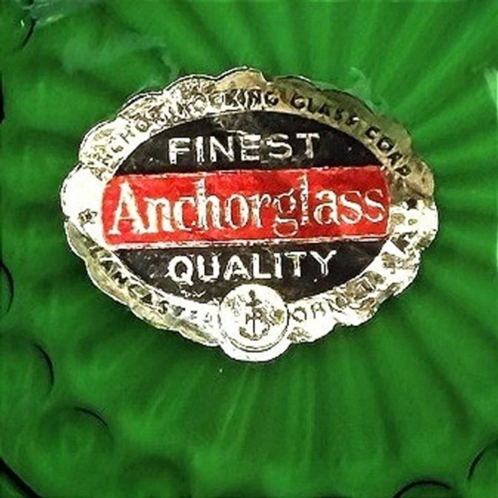 Vtg Anchor Hocking BUBBLE #1600 Line Forest Green Cereal Bowl Set of 6‎ - 1950s
